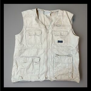 L.L. Bean Kids Safari Utility Vest | Tan | Size Large 14/16